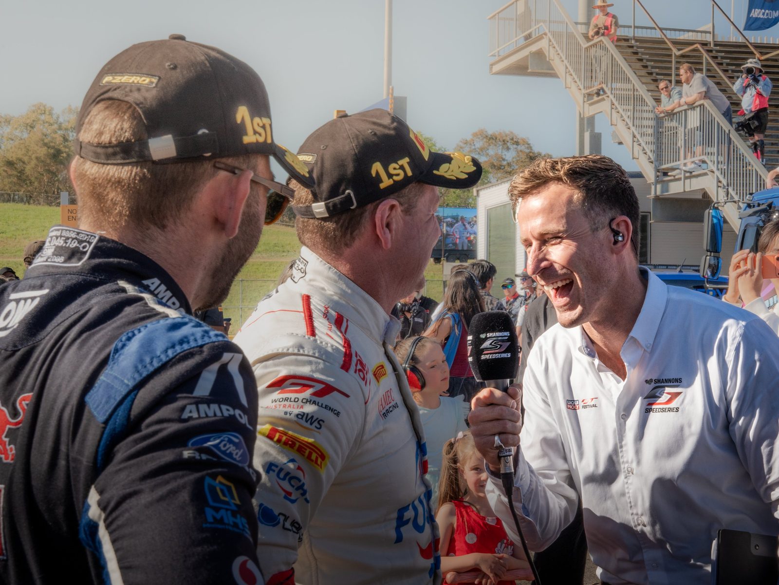 Post-race interview with the winners