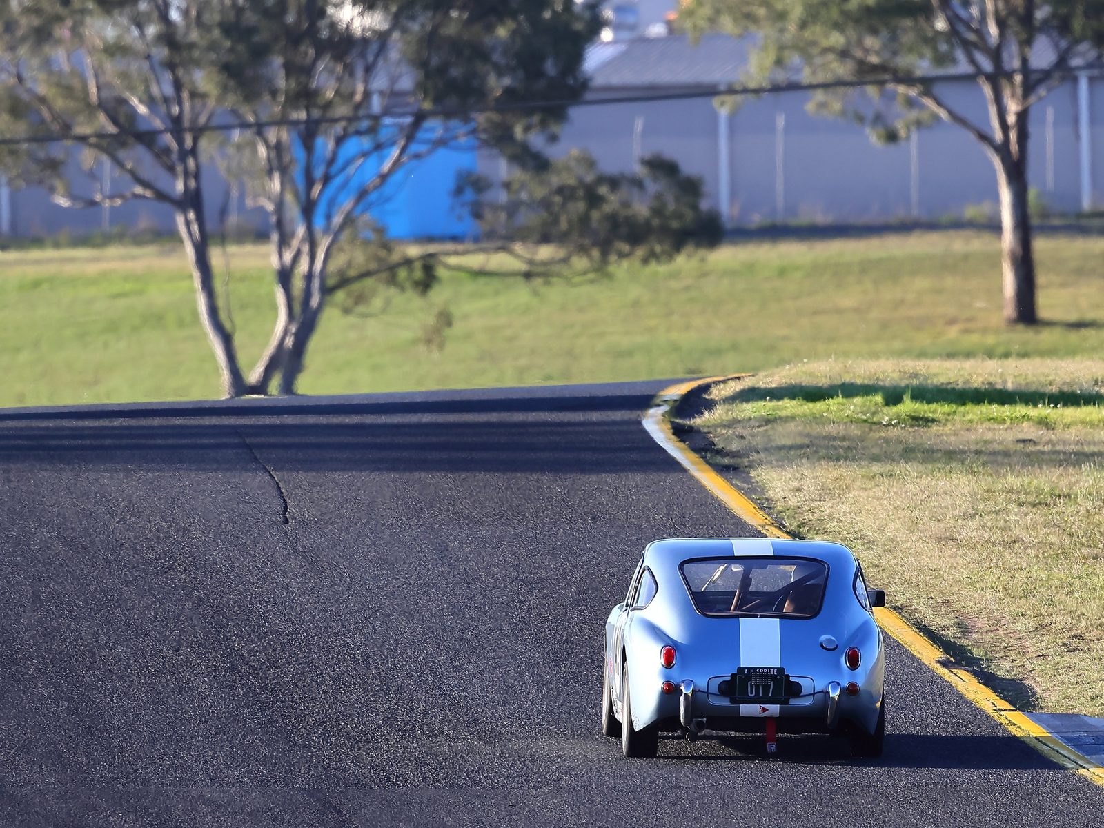 Vintage race car on track